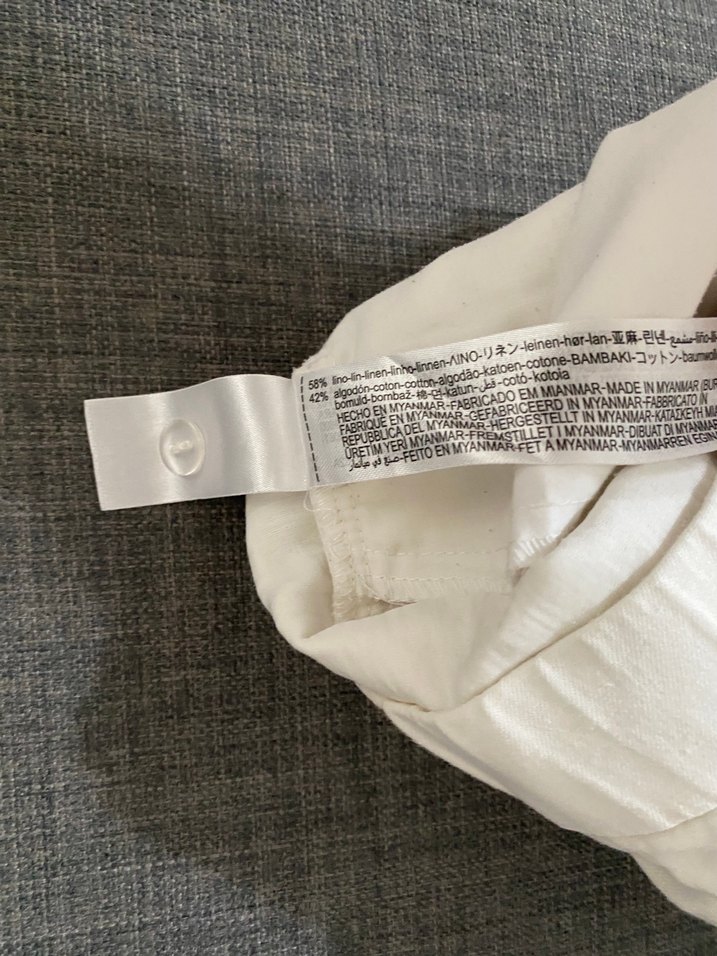 Beyaz Hamile Keten Mini Şort - Görsel 3