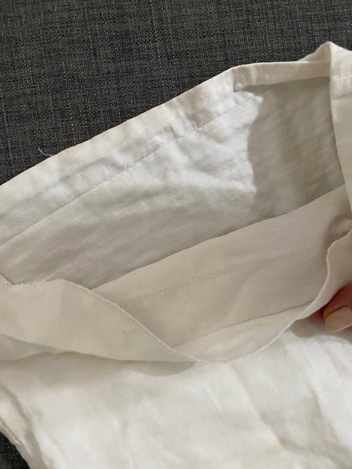 Beyaz Hamile Keten Mini Şort - Görsel 5