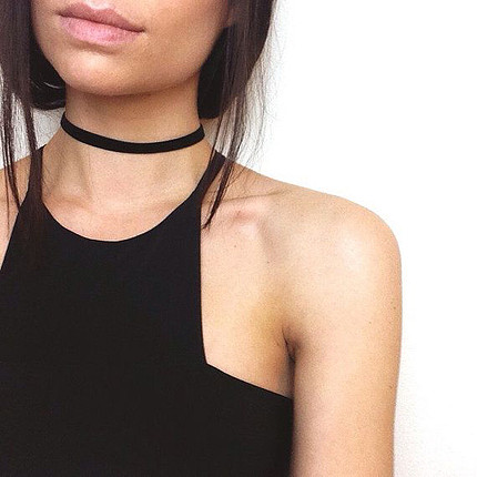kadife siyah choker