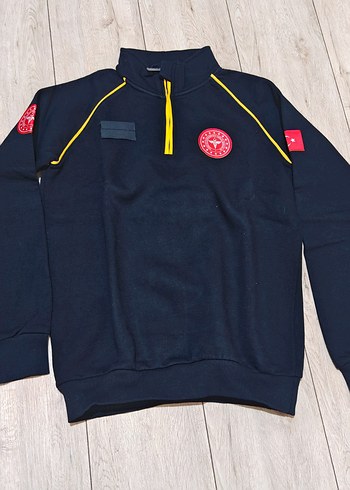 112 Renkli Baskılı Erkek Sweatshirt