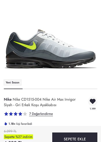 Gri Nike Erkek Koşu ve Antrenman Ayakkabısı - Görsel 6