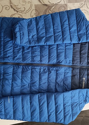 Columbia Mavi Fermuarlı Erkek Mont