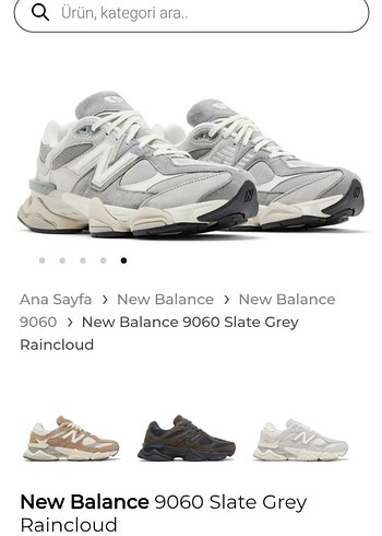 New Balance 9060 Gri Kadın Spor Ayakkabı