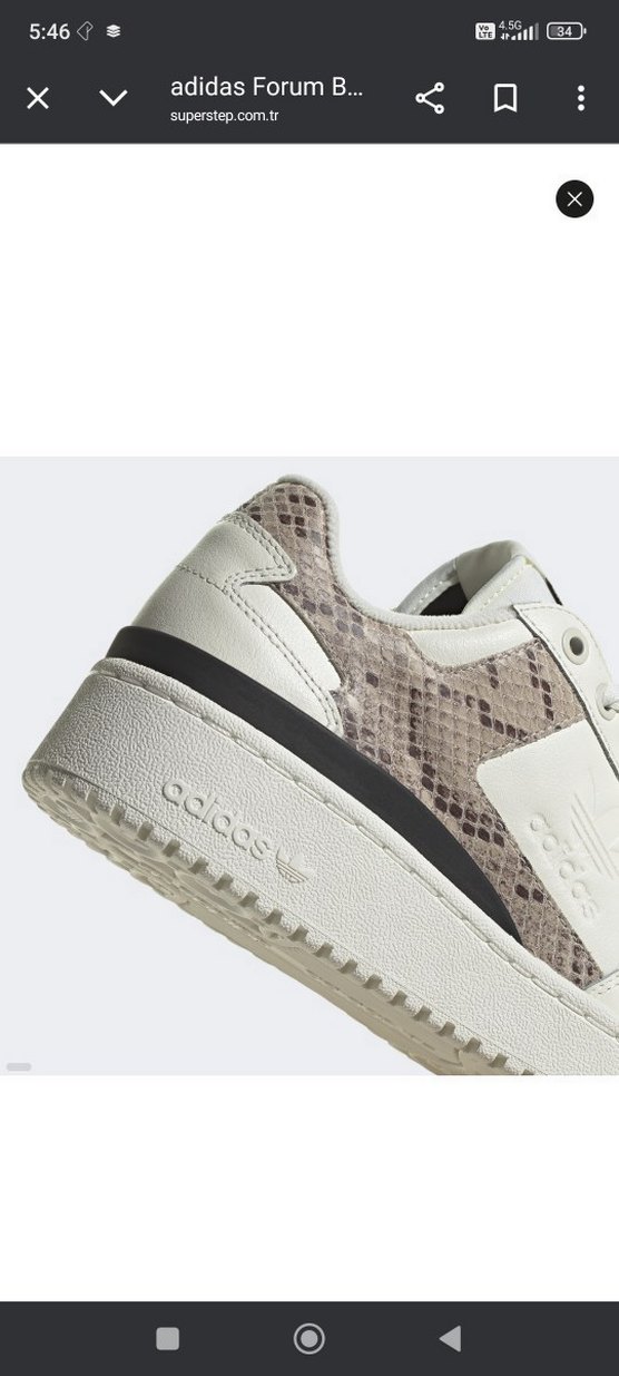 Adidas Forum Beyaz Yılan Derisi Desenli Kadın Spor Ayakkabı - Görsel 2