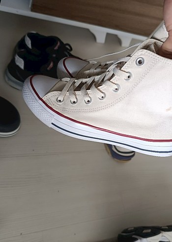 Converse Chuck Taylor All Star Classic Krem Sneaker - Görsel 6