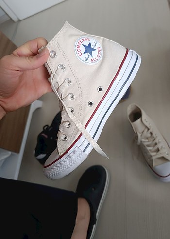 Converse Chuck Taylor All Star Classic Krem Sneaker - Görsel 11