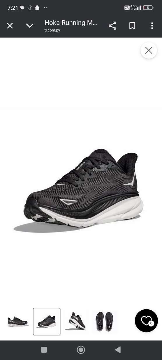 Hoka clifton 9 Siyah Erkek Koşu Ayakkabısı - Görsel 4