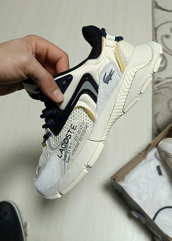 Lacoste Erkek Beyaz Gri Spor Ayakkabı - Görsel 3