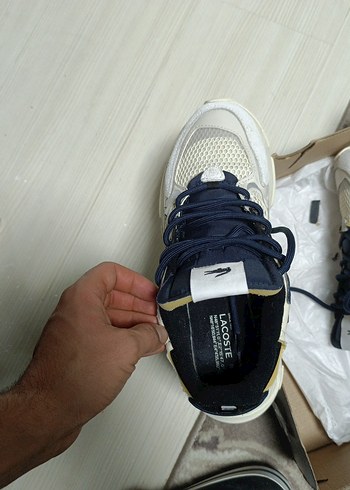 Lacoste Erkek Beyaz Gri Spor Ayakkabı - Görsel 5