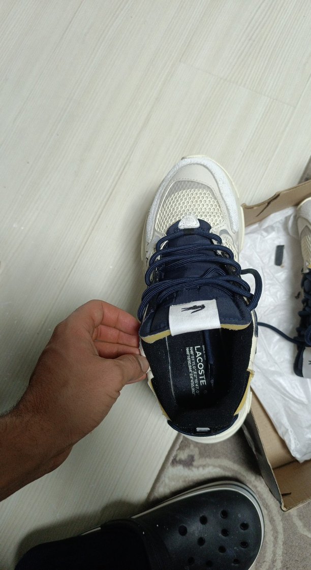 Lacoste Erkek Beyaz Gri Spor Ayakkabı - Görsel 5