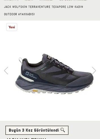 Jack wolfskin texapore low kadın ayakkabı