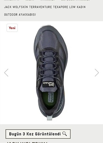 38 Beden mavi Renk Jack wolfskin texapore low kadın ayakkabı