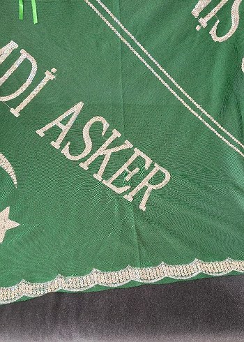 SIFIR ASKER ÖRTÜSÜ Yeşil Parlak Desenli - Görsel 4