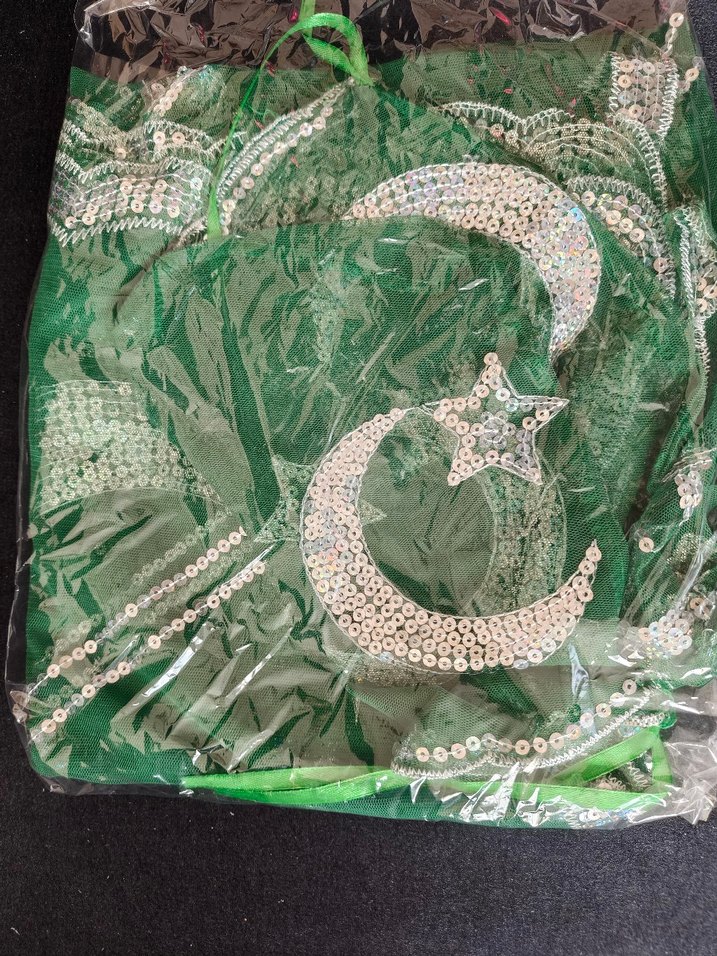 SIFIR ASKER ÖRTÜSÜ Yeşil Parlak Desenli - Görsel 2