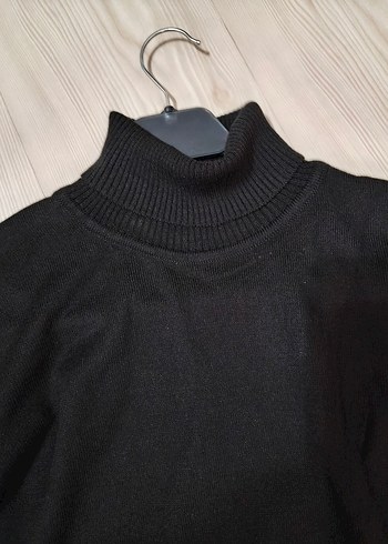 Siyah Boğazlı İnce trıko Kazak - Görsel 5