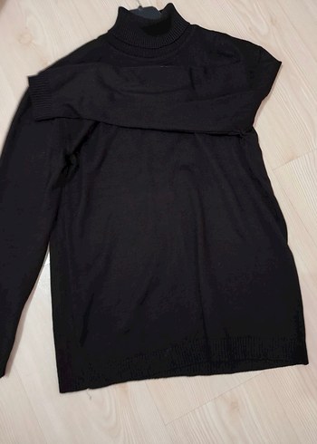 Siyah Balıkçı Yaka İnce Triko - Görsel 8