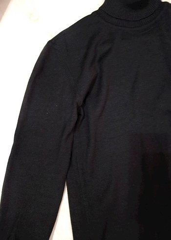 Siyah Balıkçı Yaka İnce Triko - Görsel 4