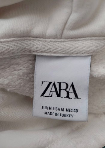 Beyaz Kapüşonlu Sweatshirt m beden kıslık - Görsel 6