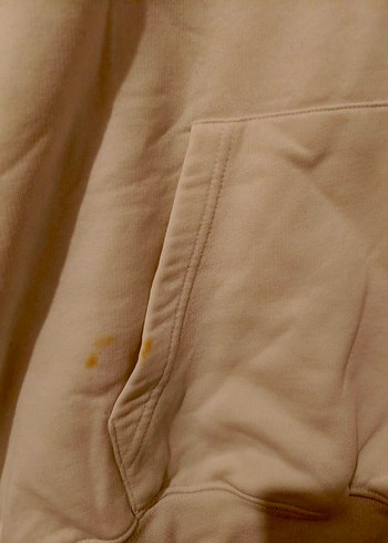 Beyaz Kapüşonlu Sweatshirt m beden kıslık - Görsel 4