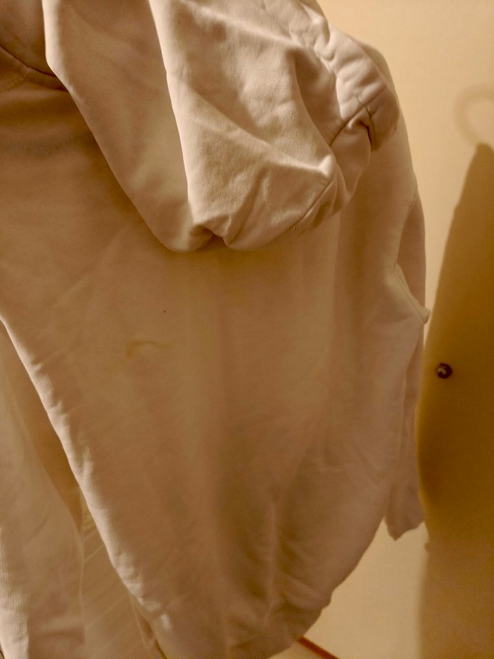 Beyaz  Kapüşonlu Sweatshirt m beden kıslık - Görsel 5