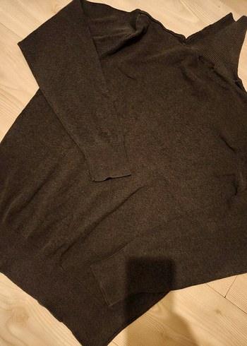 Gri Boğazlı Triko Kazak lcw - Görsel 5