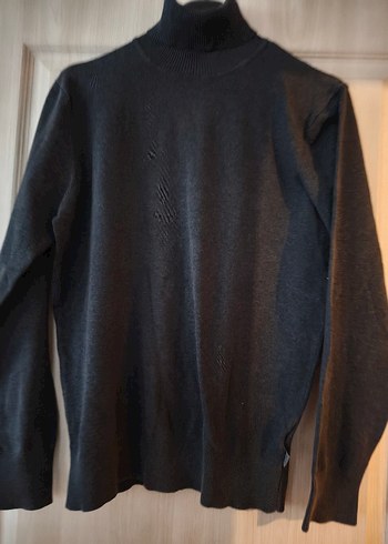 Gri Boğazlı Triko Kazak lcw - Görsel 3