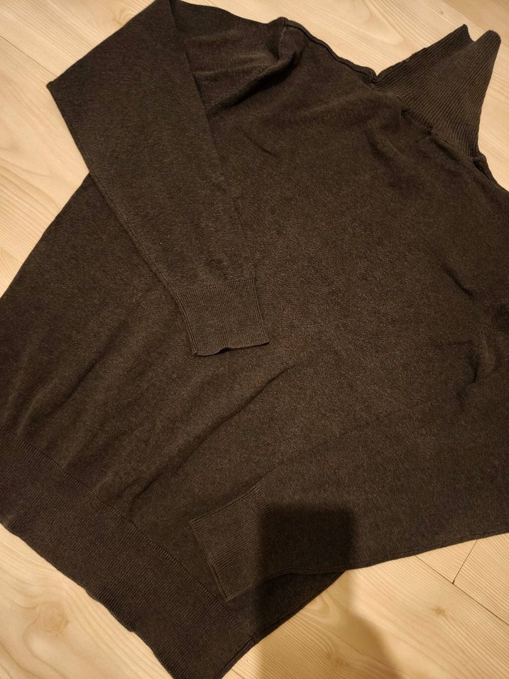 Gri Boğazlı Triko Kazak lcw - Görsel 5