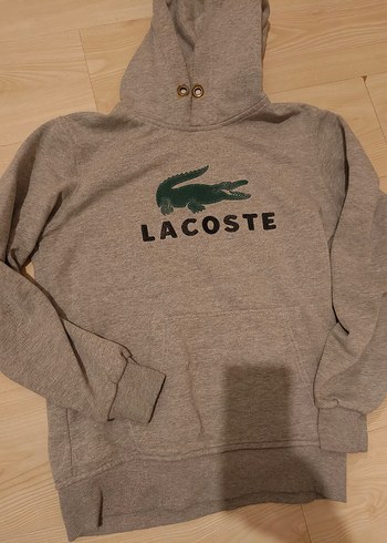 Gri Lacoste Erkek Kapüşonlu Sweatshirt - Görsel 2