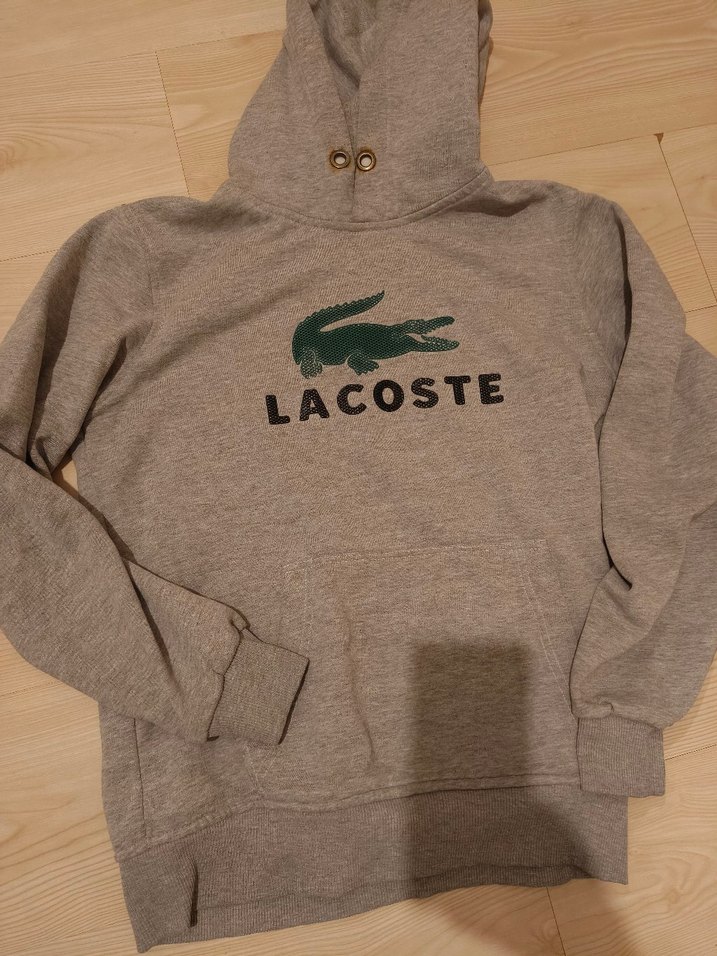 Gri Lacoste Erkek Kapüşonlu Sweatshirt - Görsel 2