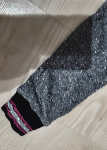 4/5 yaş kızlar için Gri Nakışlı Uzun Kollu Sweatshirt - Görsel 4