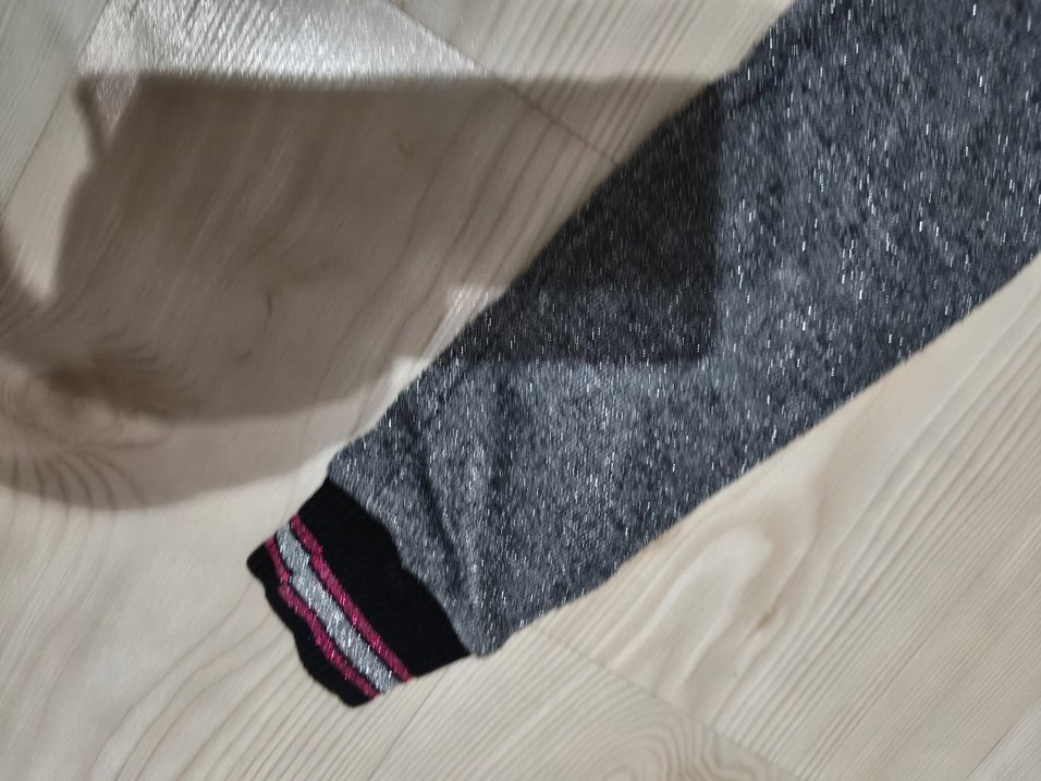 4/5 yaş kızlar için Gri Nakışlı Uzun Kollu Sweatshirt - Görsel 4