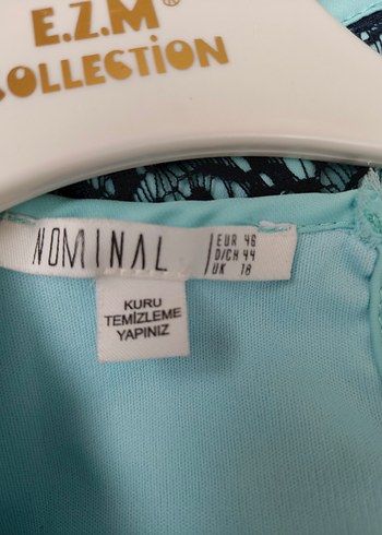 44/46 uyumlu Nakışlı Uzun Turkuaz Kadın Elbise - Görsel 5