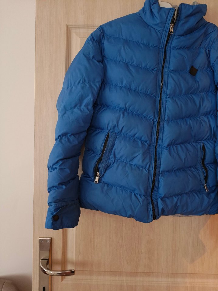 erkek Mavi Kışlık Şişme Mont - Görsel 2