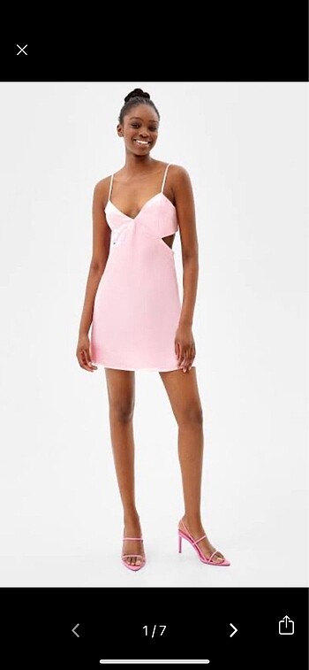 Bershka saten elbise