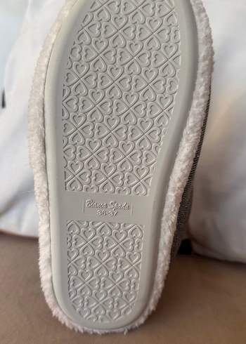 Kadın Gri Örgü Sıcak Ev Terliği - Görsel 3