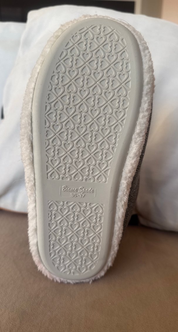 Kadın Gri Örgü Sıcak Ev Terliği - Görsel 3