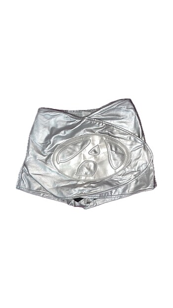 Shein metal gümüş etek