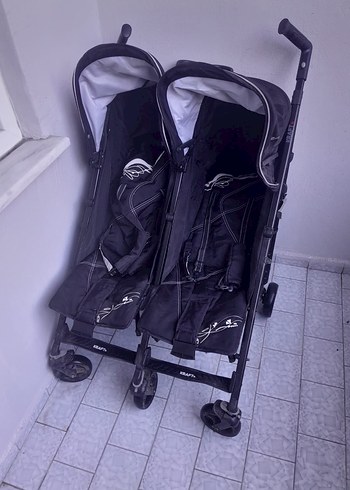 Kraft Siyah Çiftli Bebek Arabası