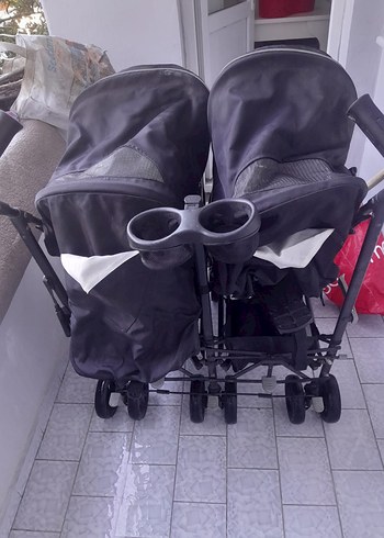 15-36 kg Beden siyah Renk Siyah Çiftli Bebek Arabası
