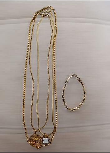 Sterling silver Çelik Gold,Gümüş Renk Takılar Satılıktır