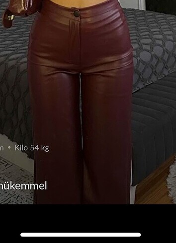 s Beden Bordo deri pantolon
