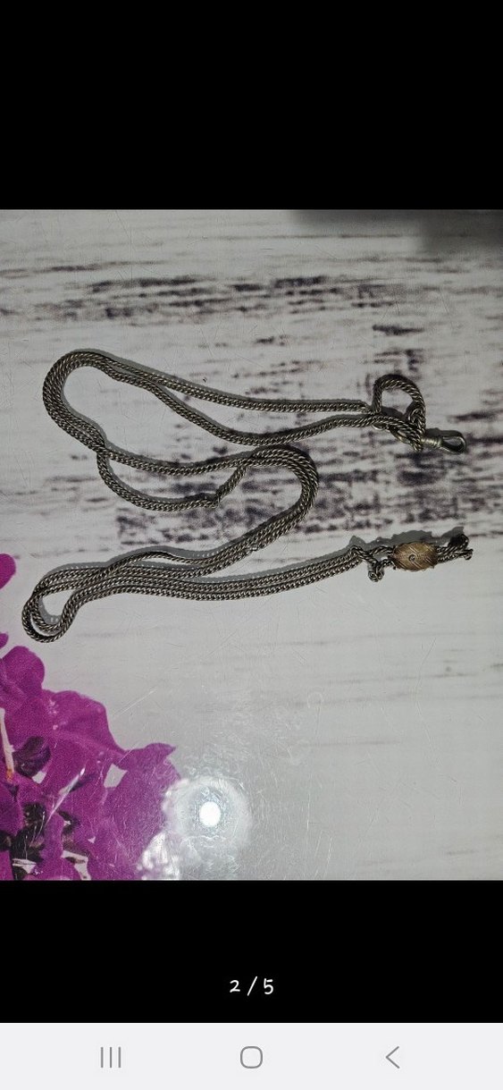 Antika Gümüş Cep Saati Kösteği - Görsel 2