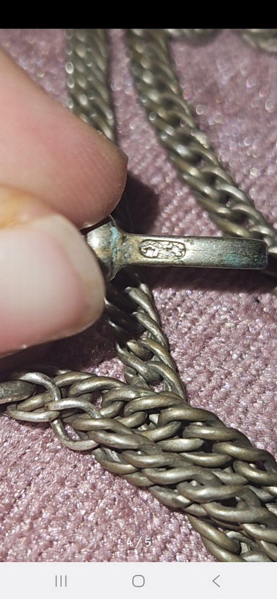 Antika Gümüş Cep Saati Kösteği - Görsel 4