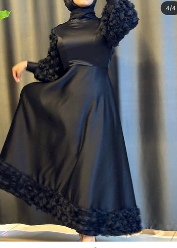 Uzun Siyah Elbise - Görsel 5