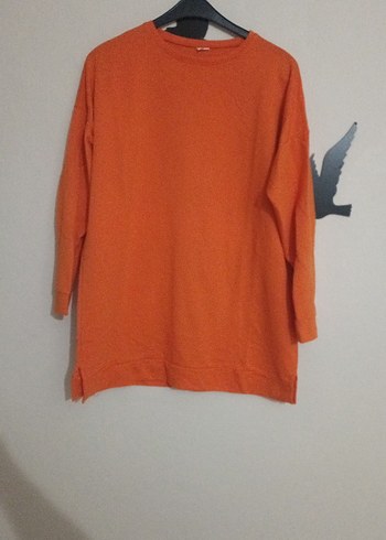Diğer Turuncu Uzun Kollu Kadın Sweatshirt