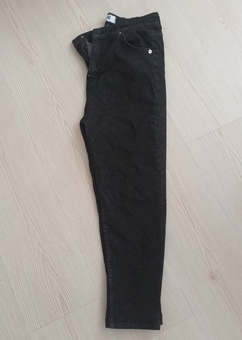 Siyah Regular Fit Kadın Midi Kot Pantolon