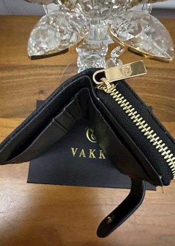 Vakko Siyah Deri Fermuarlı Kadın Cüzdan - Görsel 3