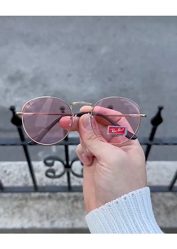 Pembe Transparan Kadın Güneş Gözlüğü - Görsel 3