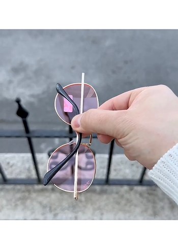 Pembe Transparan Kadın Güneş Gözlüğü - Görsel 4