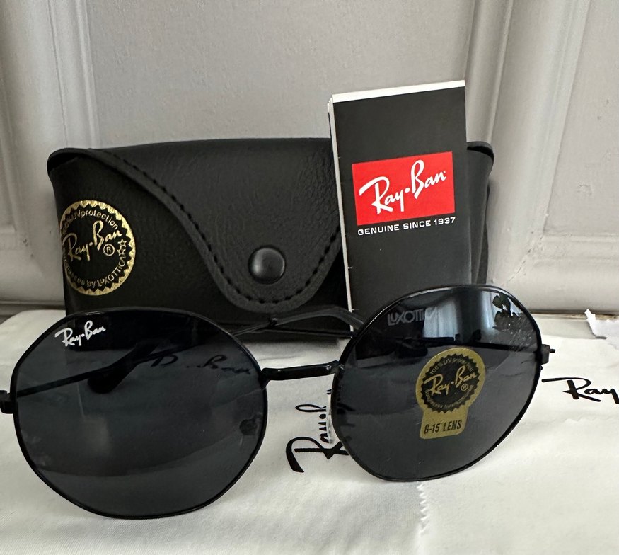 Ray Ban unisex Ray Ban deri kutu hediye güneş gözlüğü - Görsel 2